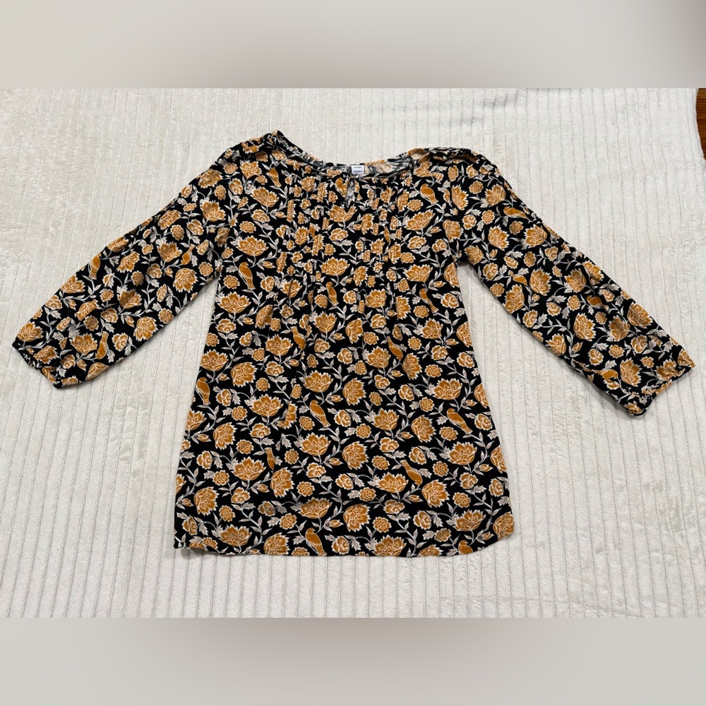 Old Navy Maternity Floral Black and Gold Women's Top size Small